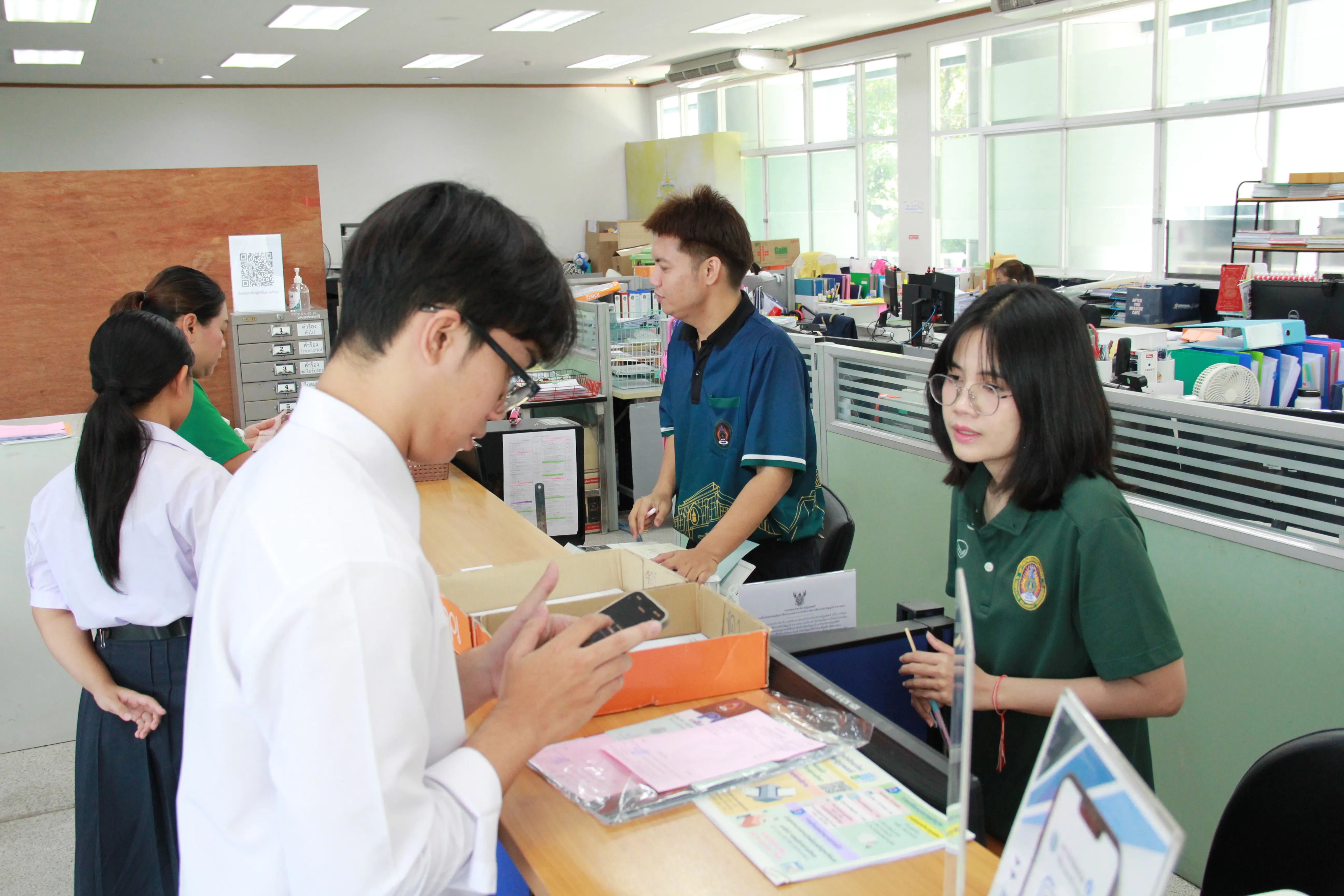 ภาพบรรยากาศวันที่ 7 ของการรับสมัครนักศึกษา ป.ตรี ภาคปกติ รอบที่ 3 รับตรงเพิ่มเติม/Portfolio ปีการศึกษา 2569 ณ ห้องกองบริการการศึกษา
